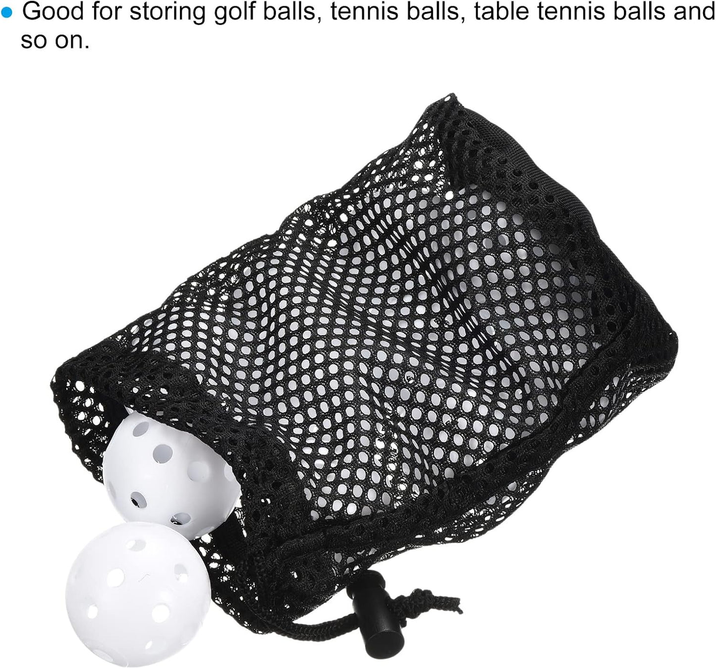 PATIKIL Golf Ball Bag, Nylon Drawstring Mesh Bag Storage Balls with Cord Lock Closure for Golf Tennis Sports