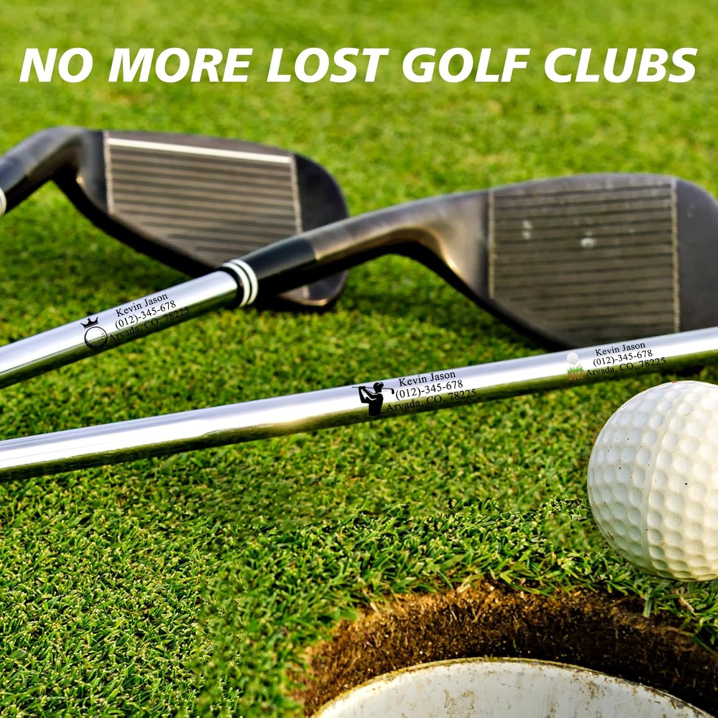 Golf Club Labels 50PCS Personalized Waterproof Name Labels for Identification Custom Stickers for Clubs & Golf Accessories