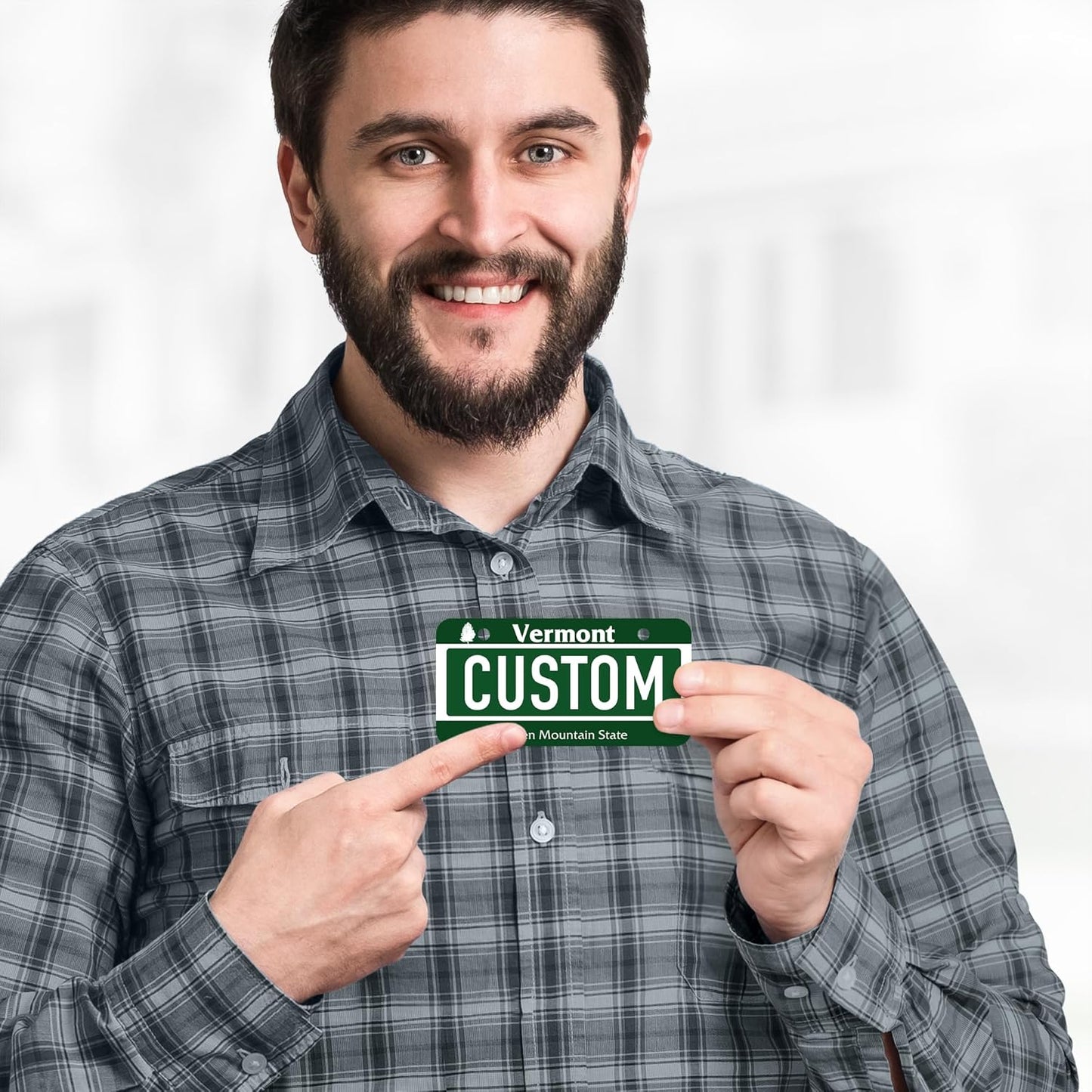 Mini License Plates, Personalized License Plates, Custom for Car, Bikes, ATV, Kids Car, Golf Cart, Jeep, 2x4 Inch, Rust-Free Fade Resistant Aluminum, USA Made by My Sign Center (Vermont)