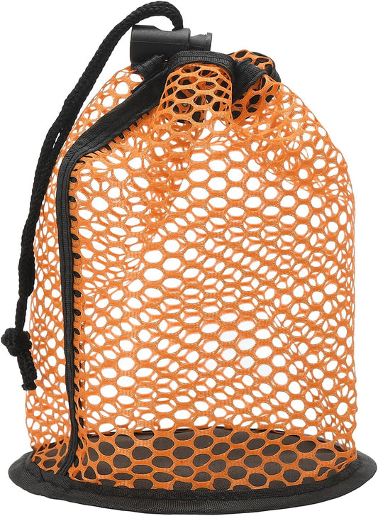 Golf Ball Storage Bag Nylon Mesh Golf Pouch with Adjustable Drawstring Closure for Outdoor Sports Supplies