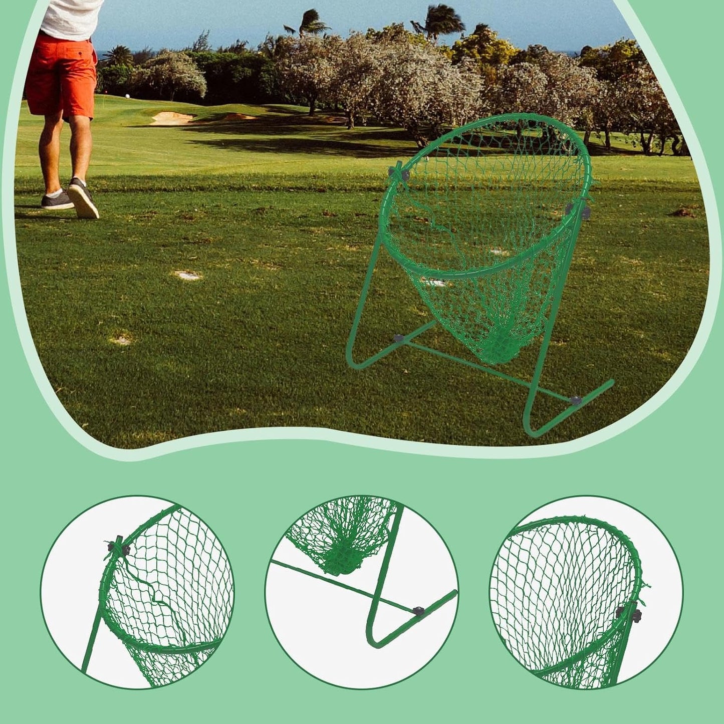 Golf Chipping Practice Net,Training Equipment Home Adjustable Angle Target Accessories for Exercise Pitching Backyard Driving