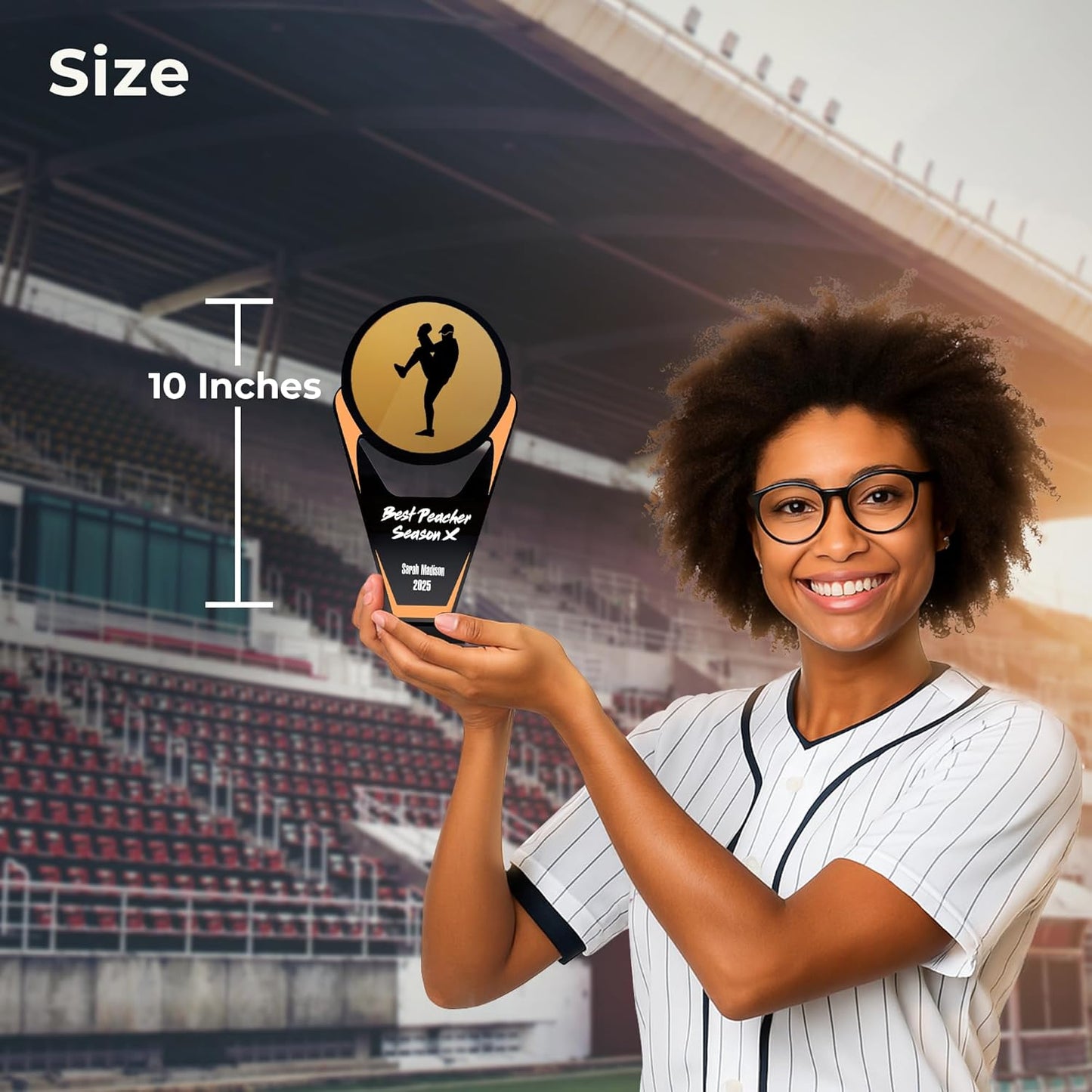 Personalized Acrylic Trophy Award for Activities I Custom Trophy Plaque I Customizable Awards and Trophies I Customize Your Employee Appreciation Gifts (F. Sport Award)