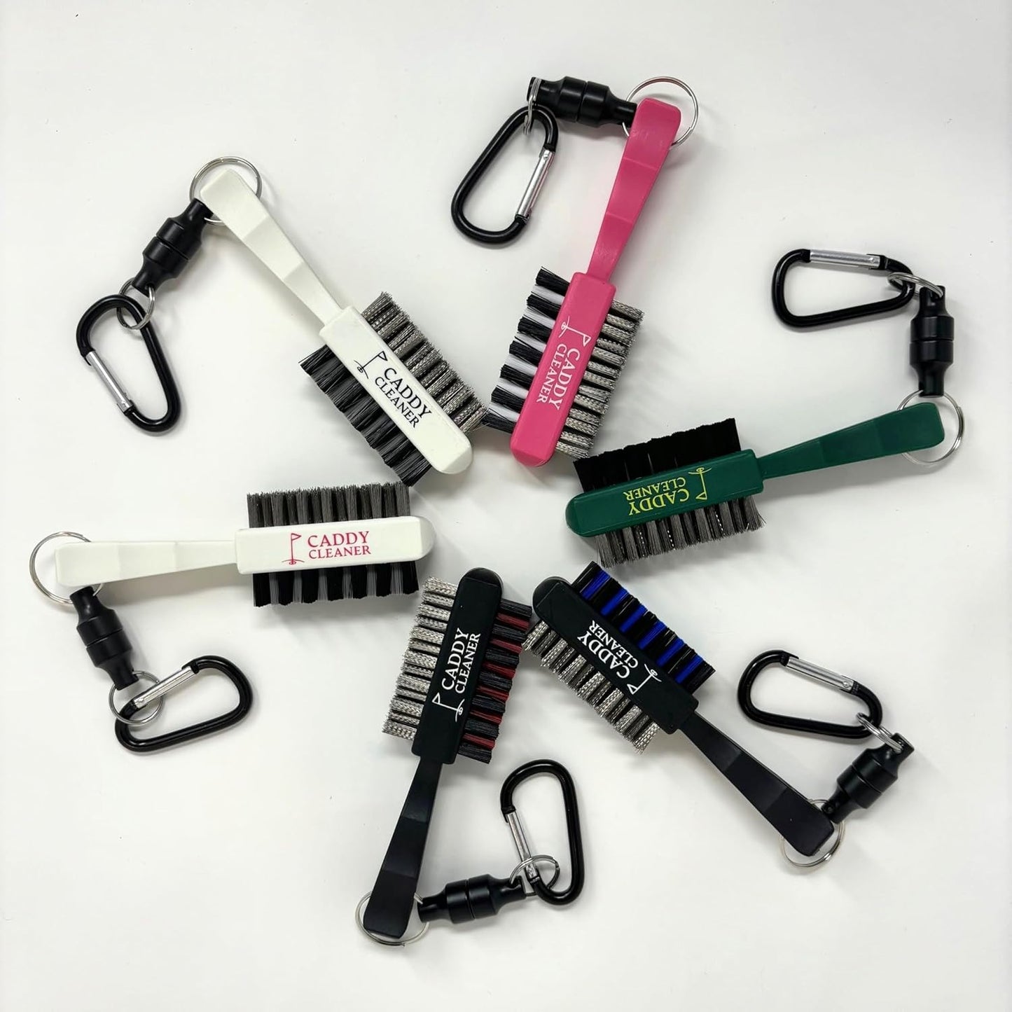 Clean Swing Mini Brush – Golf Club Cleaner with Magnetic Clip, Dual-Sided Brush | Golf Accessories for Men, Best Golf Gift | Caddy Cleaner