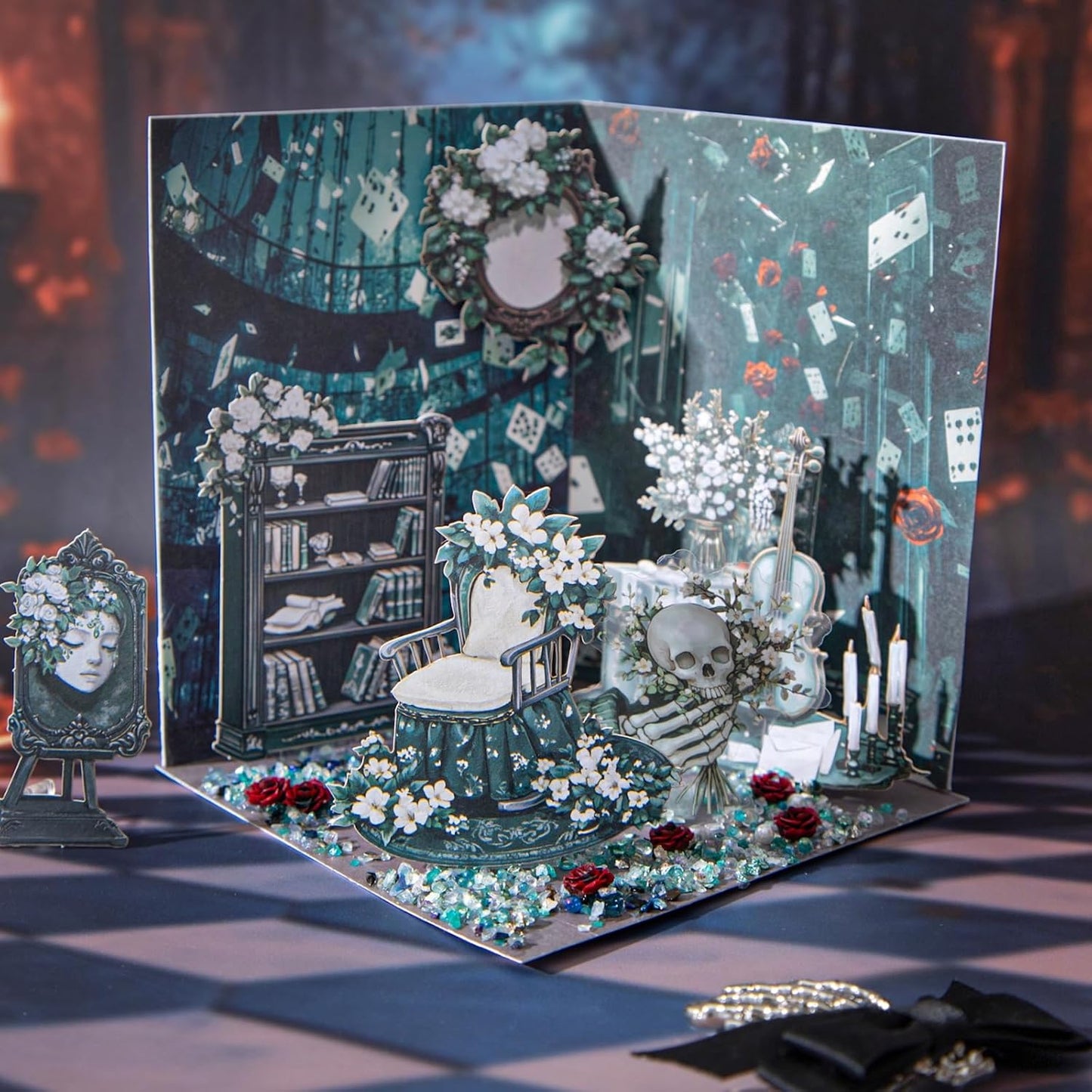 Gothic Banquet Scrapbook Stickers Pack - 120 Gothic Ephemera Designs for Journal, PET/Cardstock/Lightweight Paper, Aesthetic Dark Academia Decor