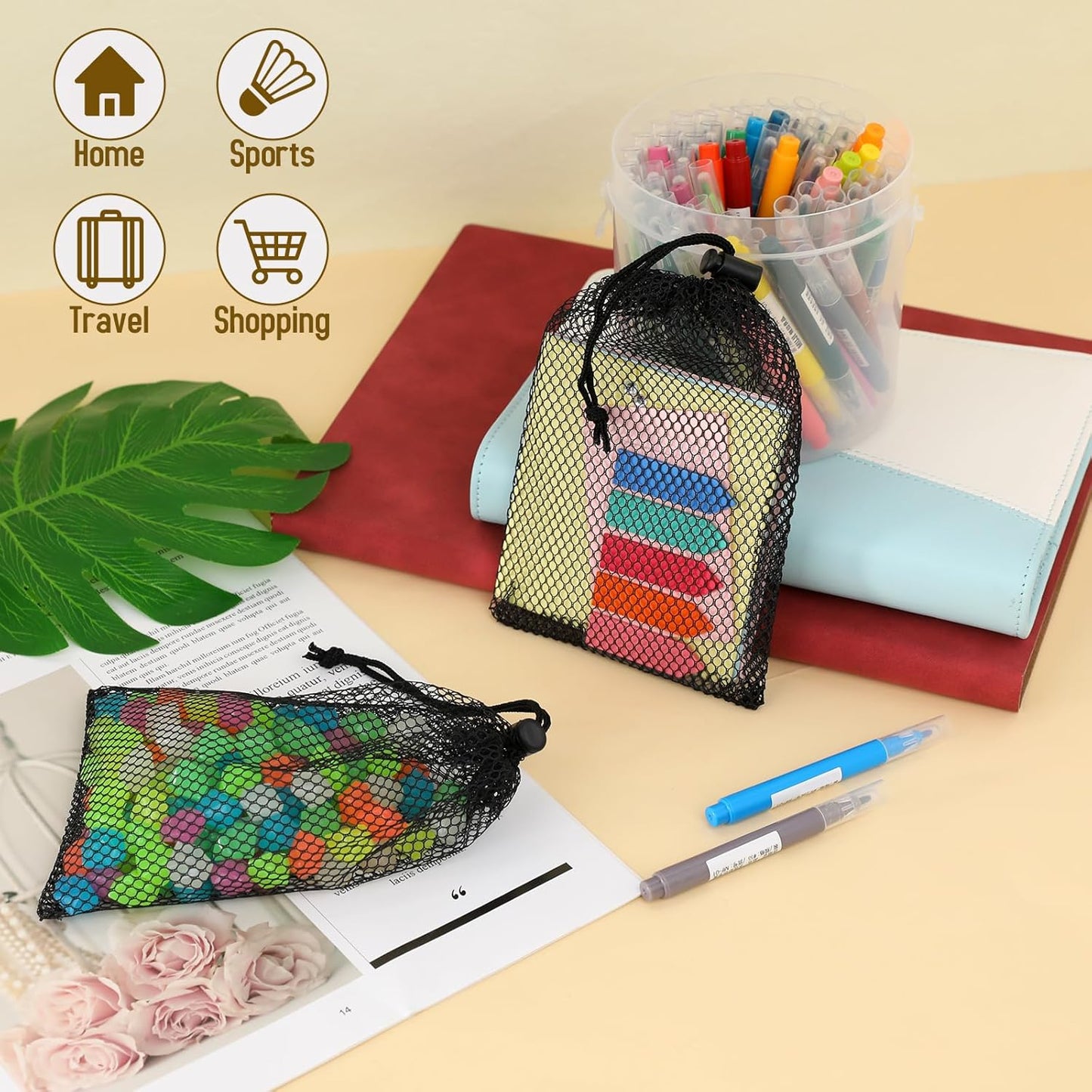 Sliverdew 10PCS Small Mesh Bags Drawstring Black Mesh Drawstring Bag Mini Nylon Net Bag with Drawstrings Small Travel Stuff Bags 6 x 4 inch