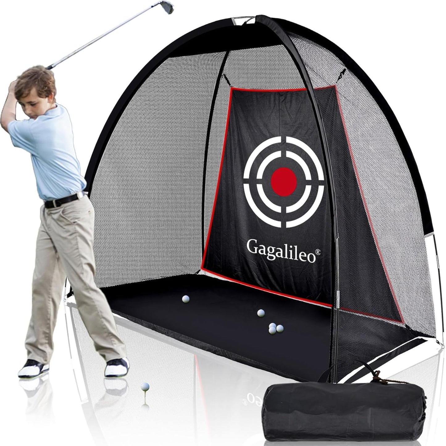 Gagalileo Golf Training Net for Teens & Beginners: with Target Portable for Backyard Indoor Outdoor Hitting Practice