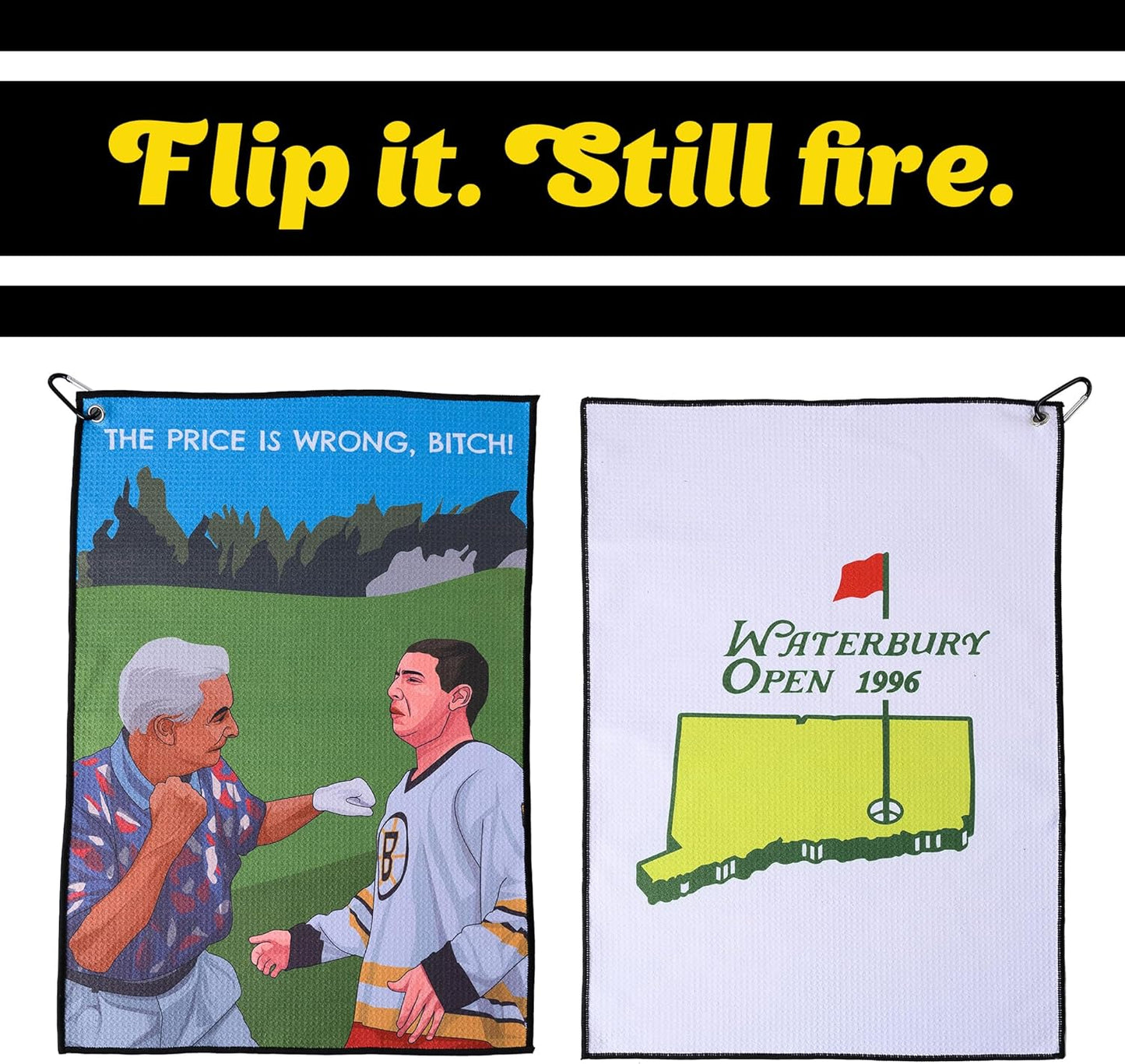 ZEETY Funny Golf Towel – 16" x 24" Premium Microfiber with Clip Holder for Golf Bags – Golf Accessories & Gifts for Men and Women (Price is Wrong)