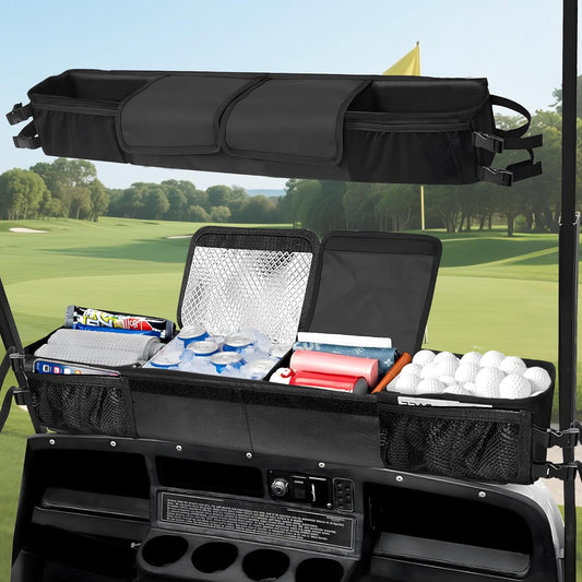 MONOJOY Golf Cart Storage Tray Organizer, Foldable Inner Basket Parts, No Drilling Container Rack Holder,Golf Cart Storage Baskets for Ezgo Drive Club Car Kandi Golf Cart