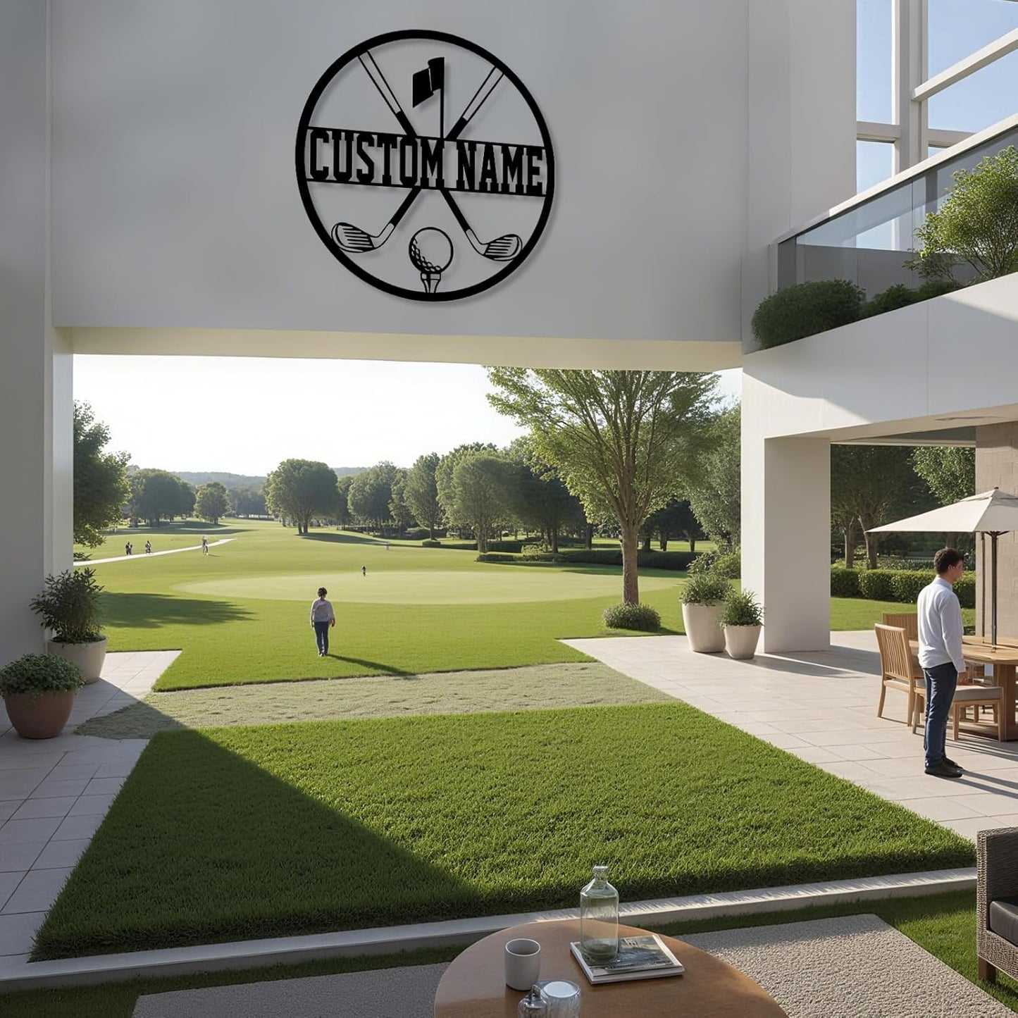 Personalized Golf Metal Wall Art, Vintage Golf Wall Decor, Custom Signs Outdoor Metal, Sports Theme Home Decor for Man Cave Office Garage Bar, Personalized Golf Gifts for Men Dad Father Color02