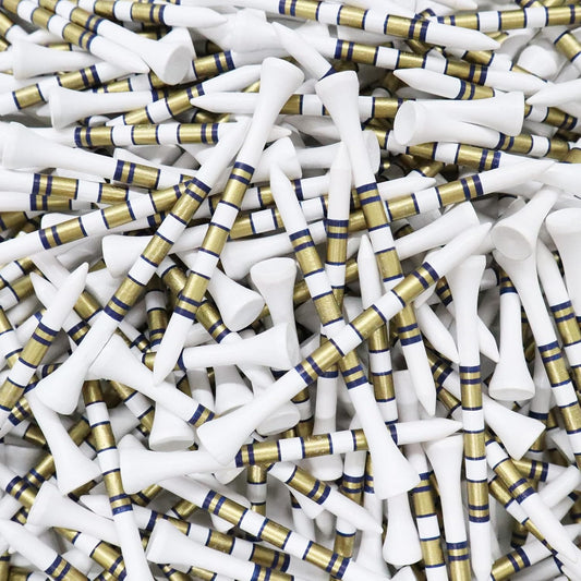 FINGER TEN Golf Tees Wood 3 1/4 2 3/4 Inch Wooden Bamboo 50/120 Count, Durable Biodegradable Colored Bulk Tee 70mm 83mm