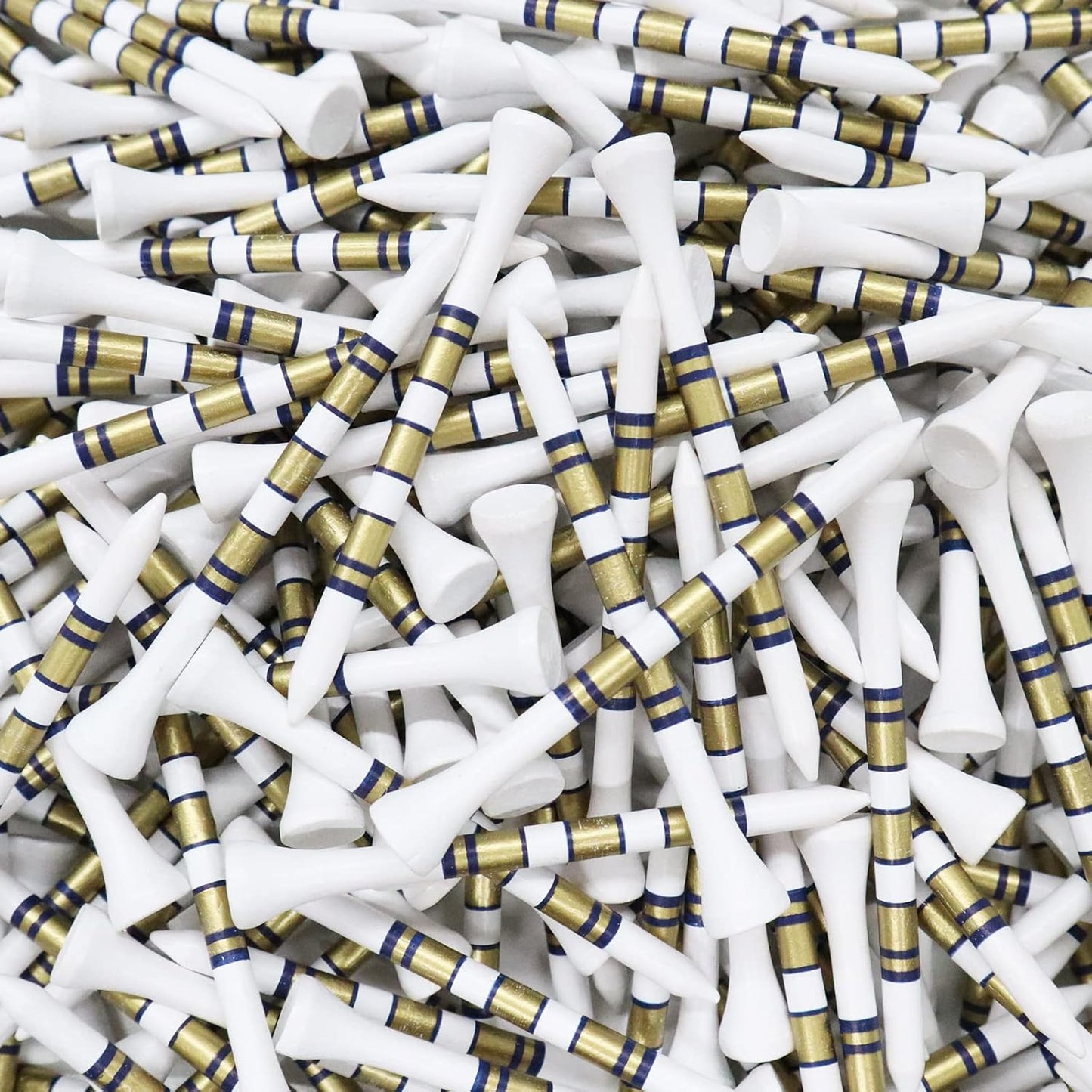 FINGER TEN Golf Tees Wood 3 1/4 2 3/4 Inch Wooden Bamboo 50/120 Count, Durable Biodegradable Colored Bulk Tee 70mm 83mm