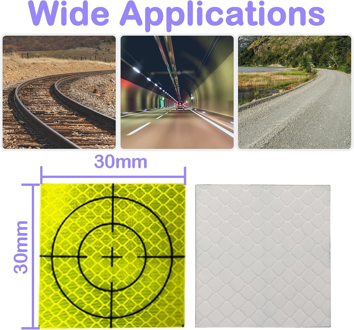 100PCS 30MM /40MM/ 50MM/ 60MM Reflector Targets for Total Stations Green