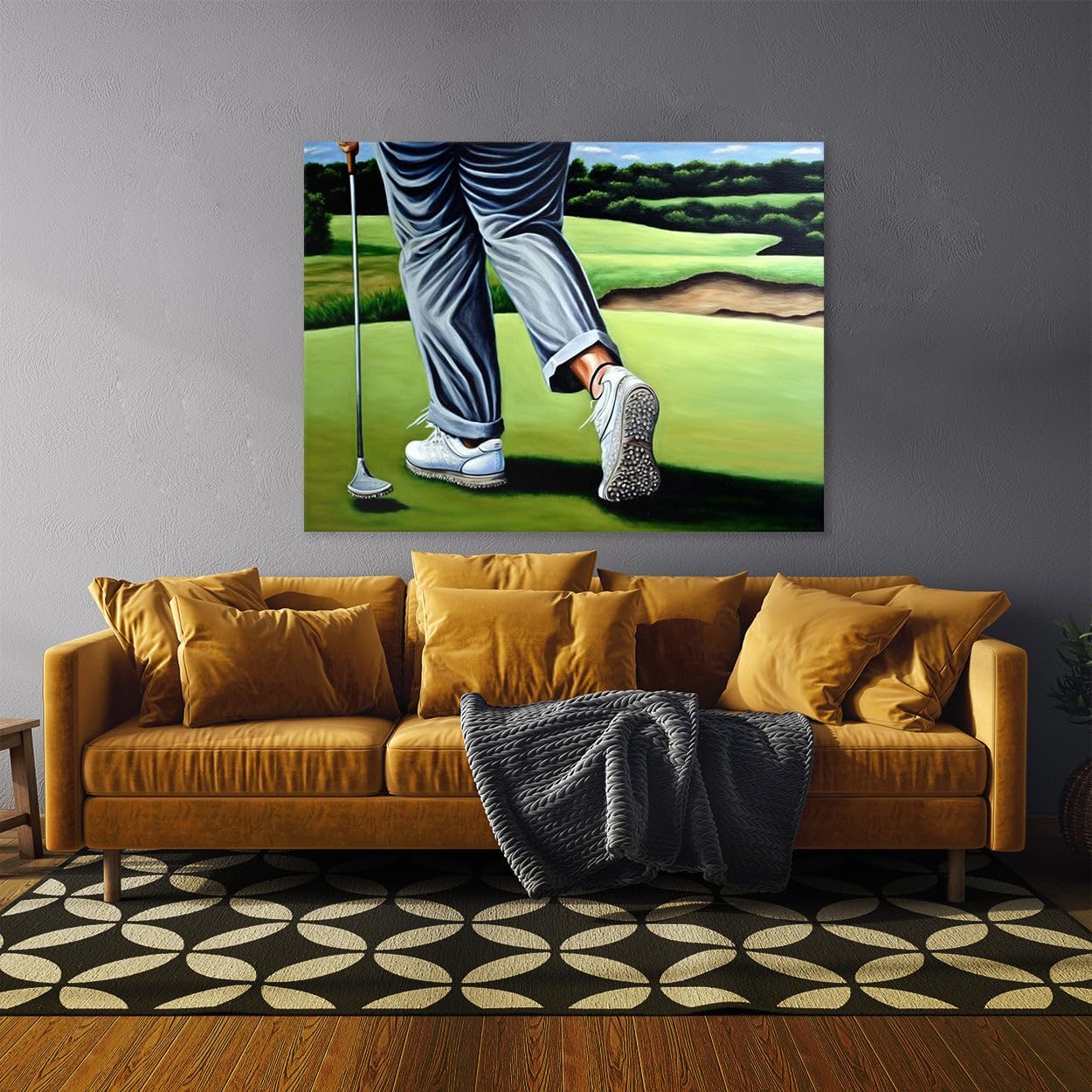 Sense Canvas Golf Scene 18 Canvas Art - Home Decor Wall Art Print Poster Painting Small 16x12 / 0.75"