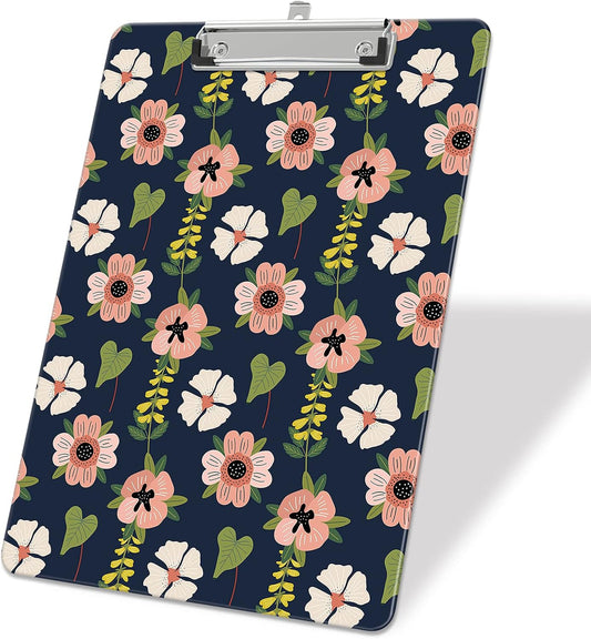 Plastic A4 Clipboards, Cute Clip Board Stardard Letter Size 9 x 12.5 in, Office Decorative for Students Women Men and Kids, Morning Glory