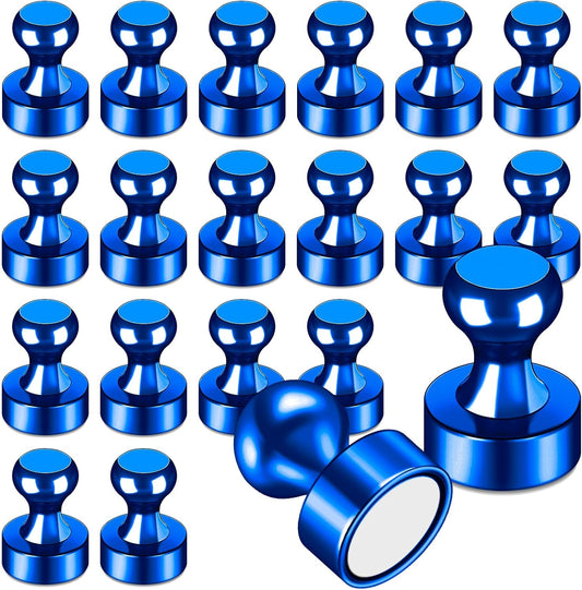 LOVIMAG Fridge Magnets 20Pcs Refrigerator Whiteboard Small Strong Magnet Classroom Kitchen Accessories Decorative Locker Set Decor Must Haves Office Calendar Refrigerador Magnetic Cute Crafts Blue