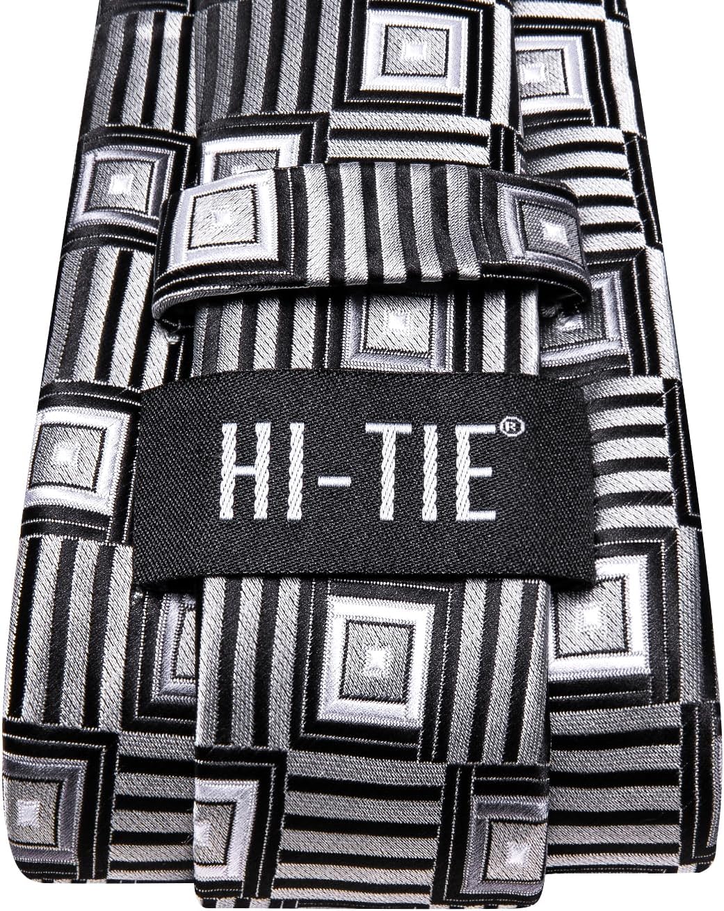 Hi-Tie Men 63inches Tie Set Extra Long Necktie Paisley Tie Pocket Suqare Cufflinks Big and Tall Men Tie