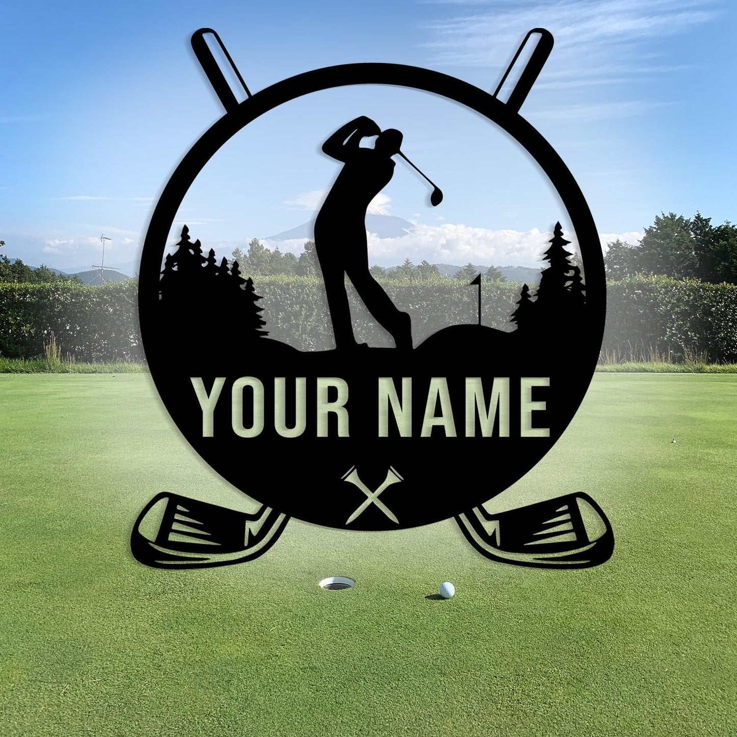 Custom Golf Metal Signs, Personalized Signage Wall Art Decor, Golfer Name Signs, Golf Metal Home Decor, Golf Club Signs (Style-7)
