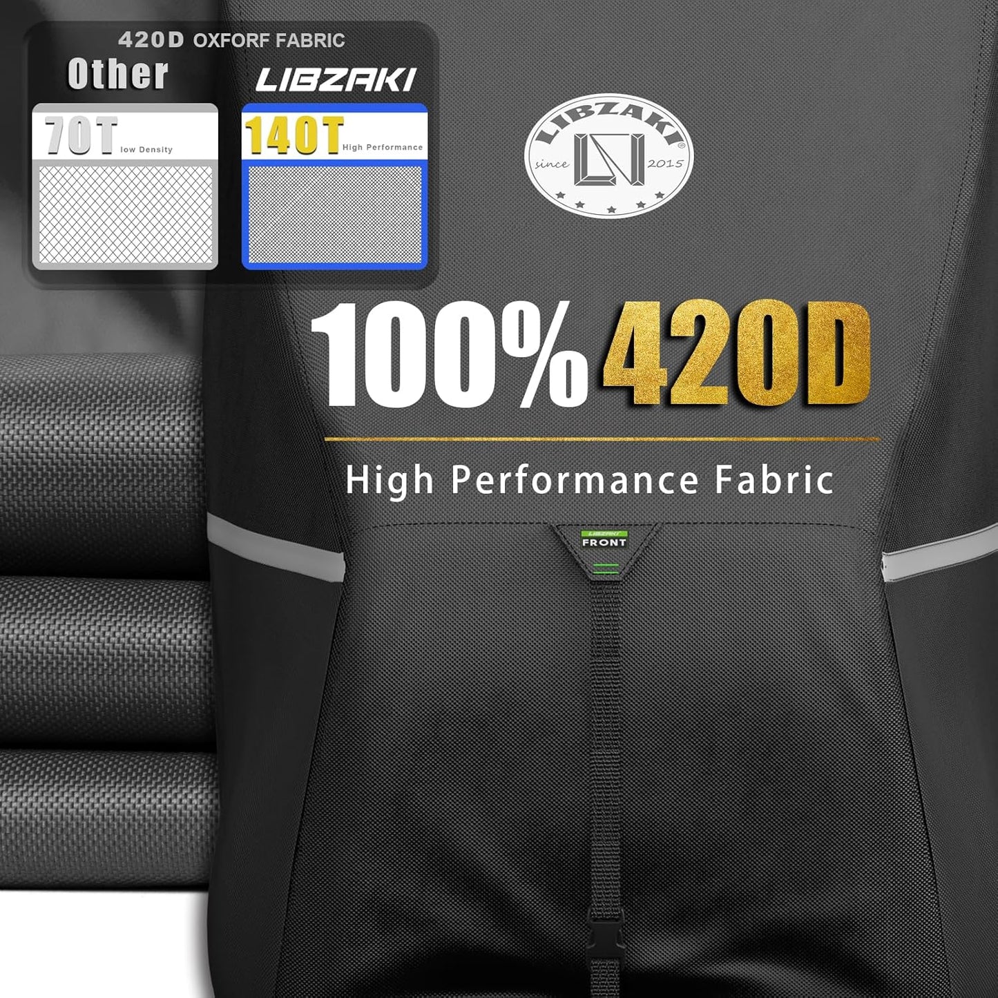 Waterproof Golf Cart Cover, Heavy Duty Marine Grade Fabric, Universal Fits for Most Brand 2/2+2/4+2 Passengers Yamaha, Honda, Club Car, EZGO Golf Cart