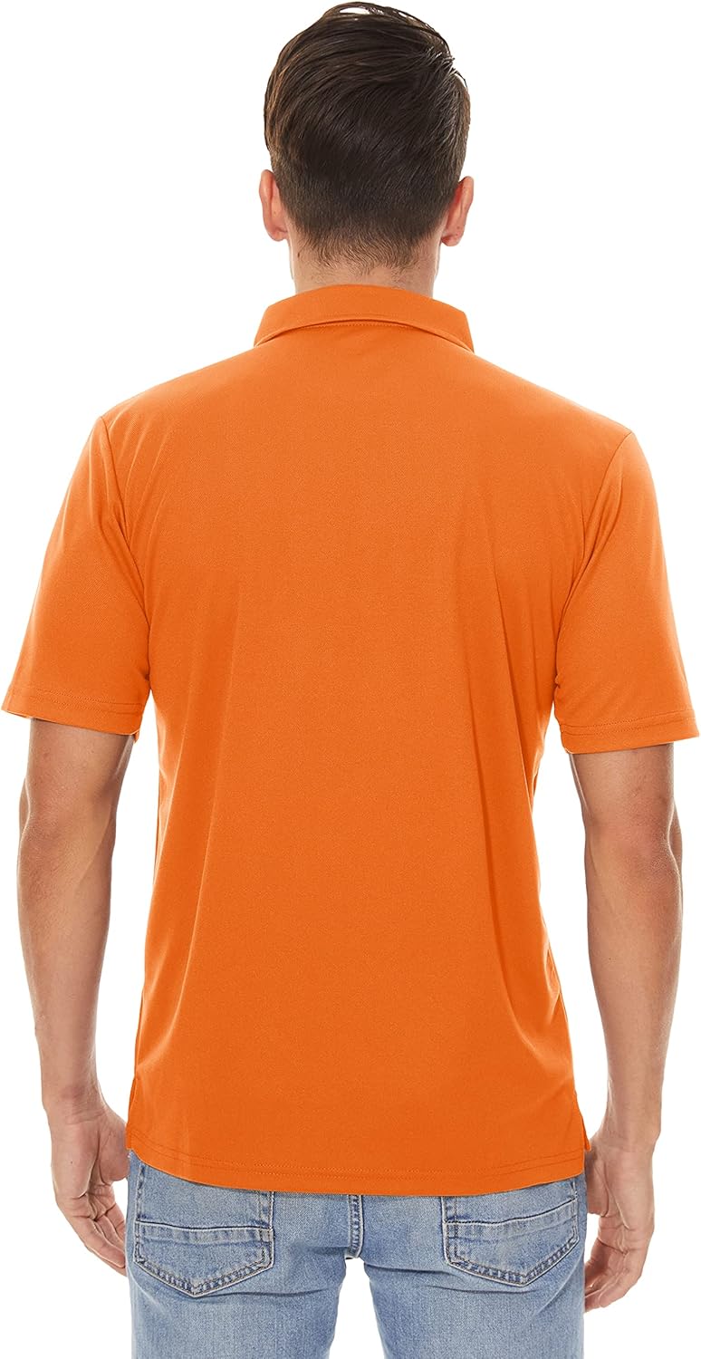 MAGCOMSEN Men's Polo Shirts 3 Buttons Casual Work T Shirts Quick Dry Short Sleeve Golf Shirt Pique Jersey Outdoor Performance