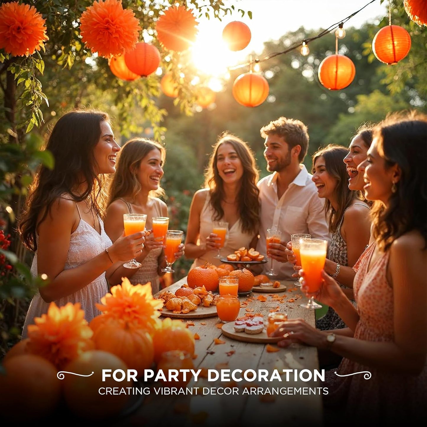 SANZIX 150 Sheets Orange Tissue Paper for Gift Bags Bulk 14x20 Inch - Orange Christmas Wrapping Paper for Christmas Gifts, Flowers, Crafts, Thanksgiving, Halloween, Holiday & Xmas Decorations