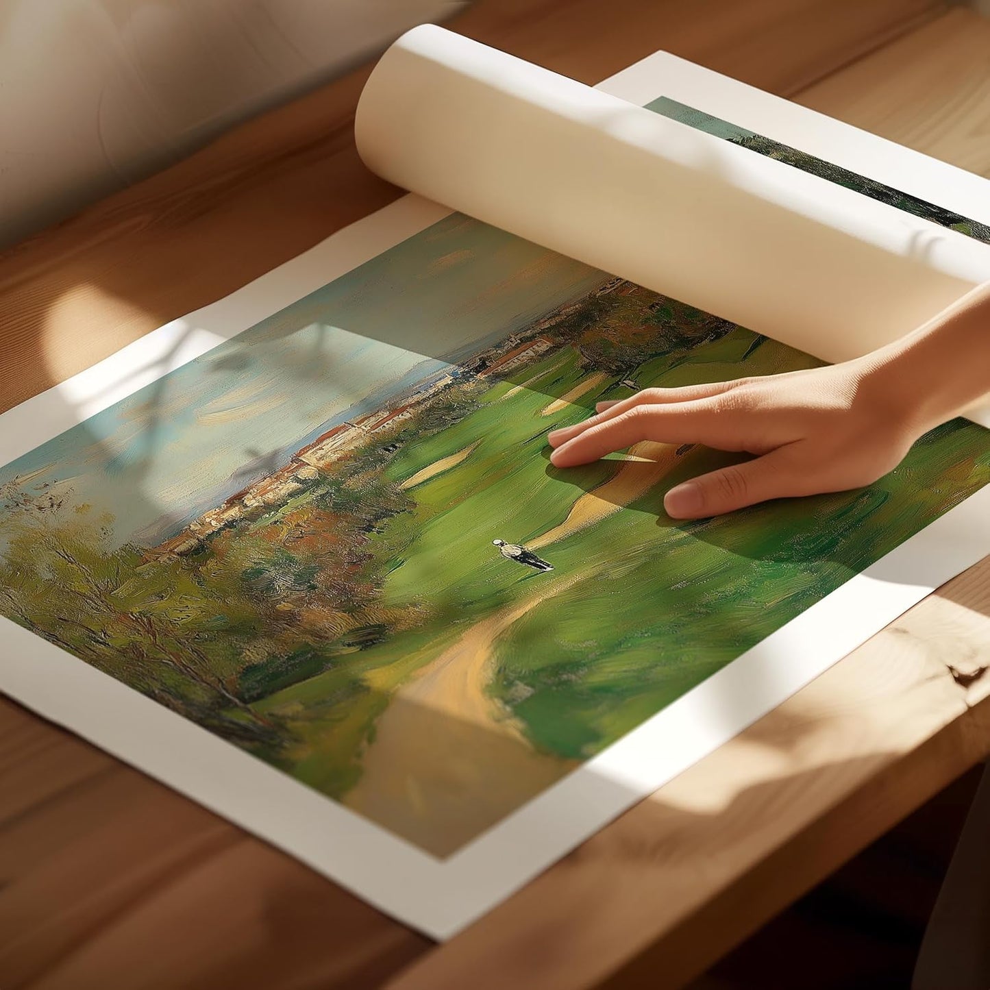 Vintage Golf Course Premium Giclee Fine Art Prints - Antique Style Golf Course Painting Posters, Golf Wall Art, Aesthetic Golfing Poster for Home Office Decor, Ready to Frame