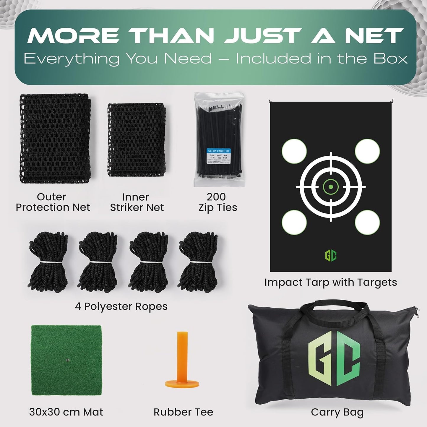 GrdnCare Heavy-Duty Golf Hitting Net