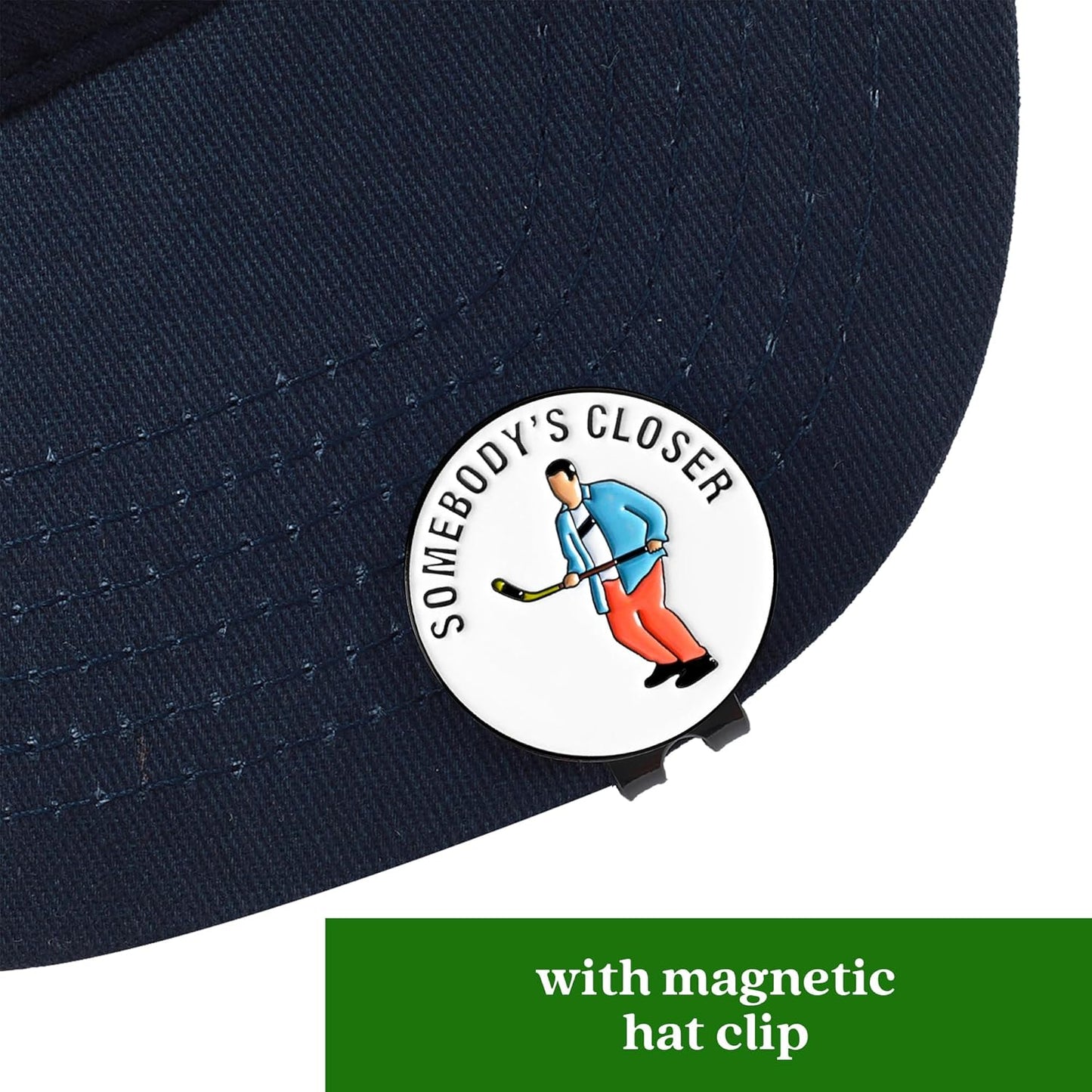 ZEETY Funny Golf Ball Marker with Magnetic Hat Clip – Golf Accessories for Men and Women, Great Golf Gift for Players with Attitude