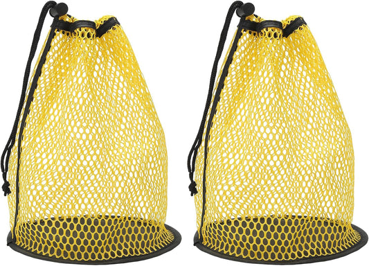 Golf Ball Storage Bag Nylon Mesh Golf Pouch with Adjustable Drawstring Closure for Balls Outdoor Sports Supplies