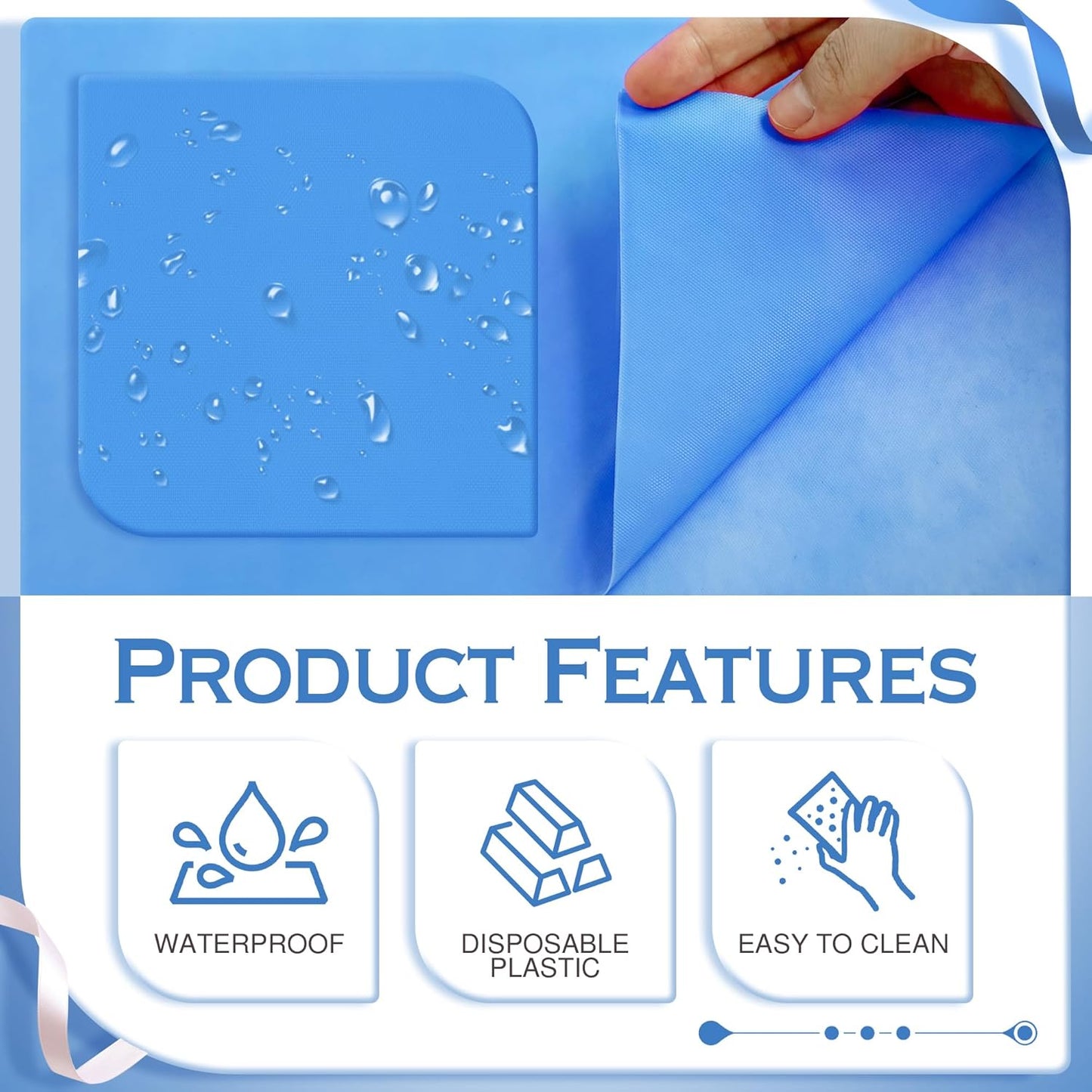 4 Pcs Pink & Purple & Blue Series Rectangle Tablecloth, 54x72" Solid Color Waterproof & Spillproof Disposable Plastic Table Cover, Durable Party Tablecloth for Dining, Buffet, Picnic, Outdoor Events