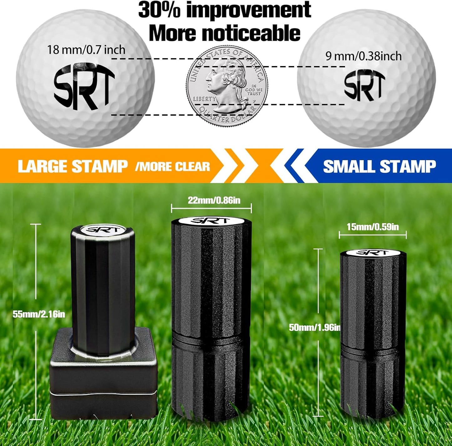 Custom Golf Ball Stamps, Personalized Waterproof Golf Ball Marker with Ink, Customized Golf Accessories Gifts for Men Women Golfer