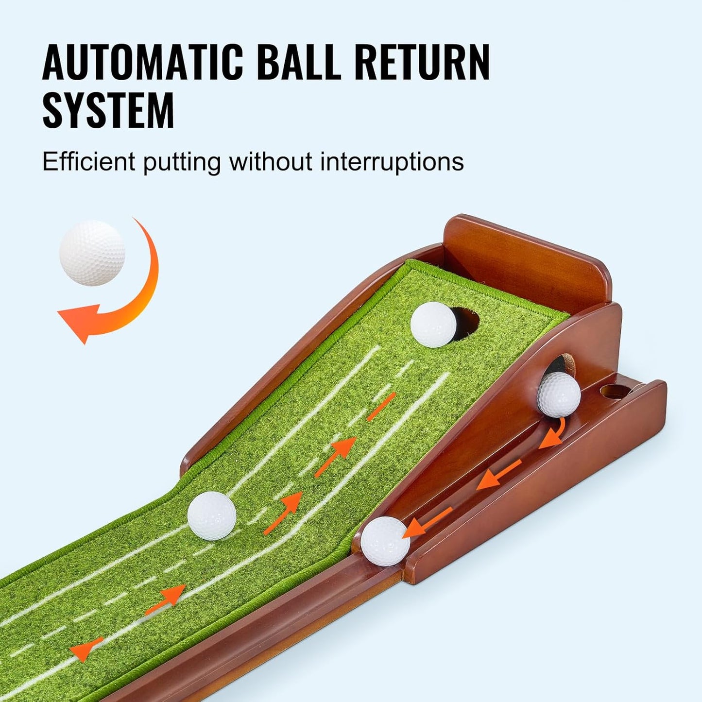 VEVOR Golf Putting Mat, Putting Green Indoor, Putting Matt for Indoors, Sports Spin n Putt Golf Game, Perfect Practice Putting Mat, Golf Putting Mats Practice Auto-Ball Return