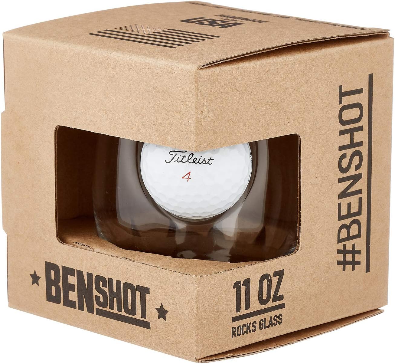 BenShot Golf Ball Rocks Glass - 11oz | Made in the USA