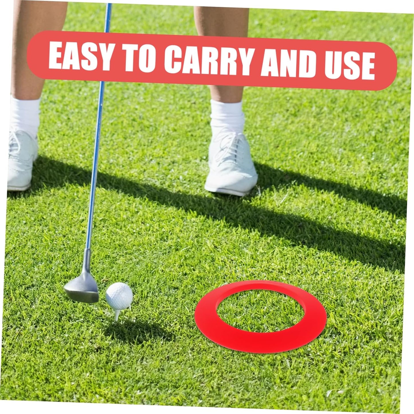 Happyyami Golf Putting Cup Ring Golf Hole Target Circles Silicone Golfs Green Hole Cup Rings Golf Training Tool