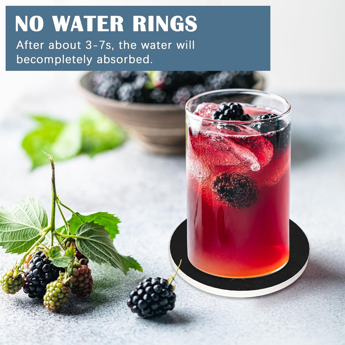 Coasters for Drinks,Set of 4 Absorbent Coasters,Moon Phases Ceramic Coasters with Cork Base,Cup Coaster for Coffee Table Protection,Gifts for Housewarming Birthday - Home and Dining Room Decor