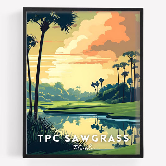Golf Course Premium Giclee Fine Art Prints - Augusta, Pebble Beach, Pinehurst, Golf Course Posters, Golf Wall Art, Aesthetic Poster for Home Office Decor, Ready to Frame