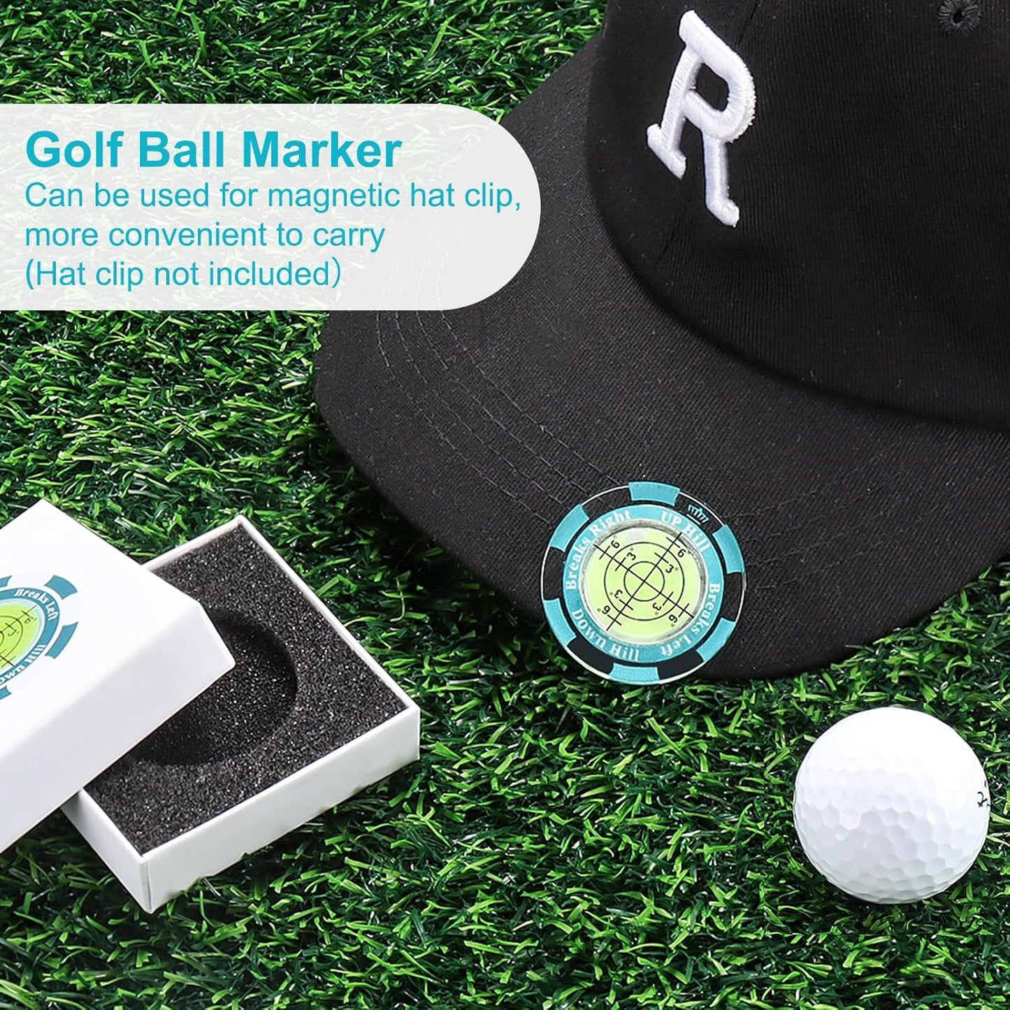 1 Pack 360° Triple Line Golf Ball Marker，Golf Ball Line Marker Tool，Golf Ball Marker Stencil，Alignment Ball Marker，Golf Accessories