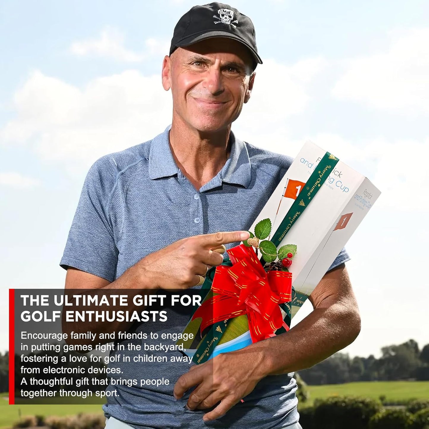 Golf Flagstick 6ft, 5-Section Design, ABS Hole Cup, 420D Nylon Flag for Backyard Practice Putting Green | Driving Range | Country Club, Gift for Golf Lovers