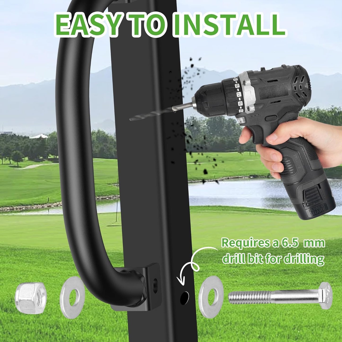 10L0L Golf Cart Bar Grab Handles,Universal Grip Handle for Yamaha, EZGO, Club Car, Aluminum Alloy Grab Handle for Golf Cart(2 Pack)