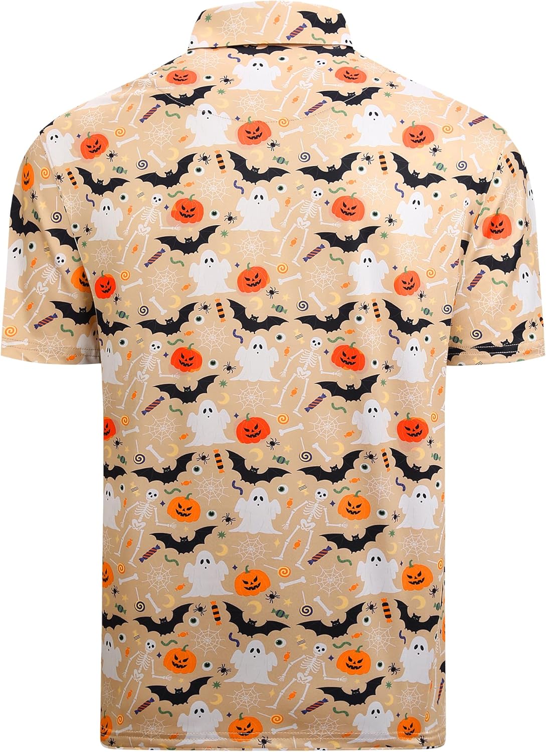 Alex Vando Mens Hawaiian Golf Shirt Moisture Wicking Digital Print Golf Shirts for Men