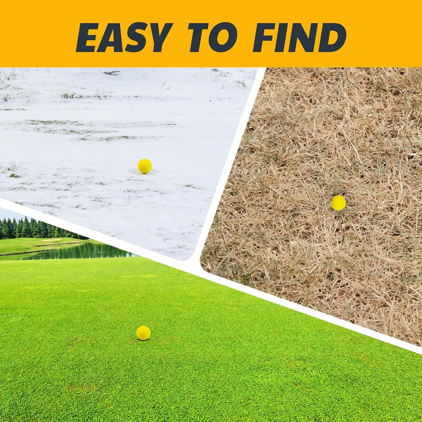 JAYA 24 Pack Foam Golf Practice Balls, Realistic Feel and Limited Flight, Soft for Indoor or Outdoor Training