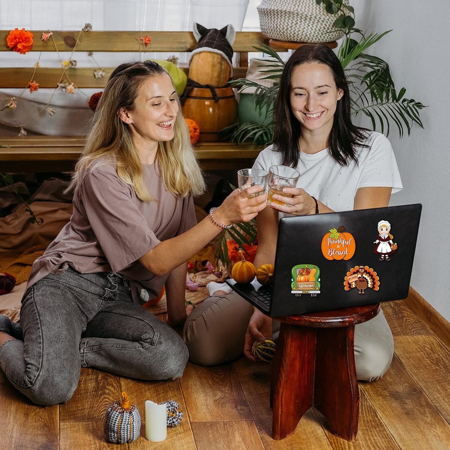 12 Pieces Thanksgiving Refrigerator Magnets Fall Magnets Autumn Holiday Magnets for Locker Fridge Home Decor (Turkey Style)