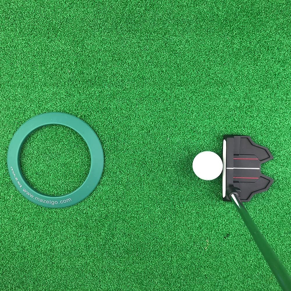 MAZEL Golf Putting Cup/Ring for Training Aid Indoor & Outdoor - All-Direction Practice Hole Putting Accuracy Trainer