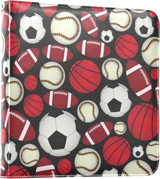 Fisyme Sport Balls Photo Album Self Adhesive DIY Scrapbook Album for 2x3 4x6 5x7 6x8 Pictures 20 Pages Memory Book for Family Wedding