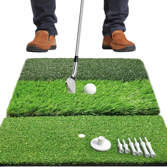 Golf Hitting Mat, Golf Training Mat for Swing Path Feedback Detection Batting,Extra Replaceable Golf Practice Mat 16"x12", Golf Gifts for Men Women for Home Indoor Outdoor