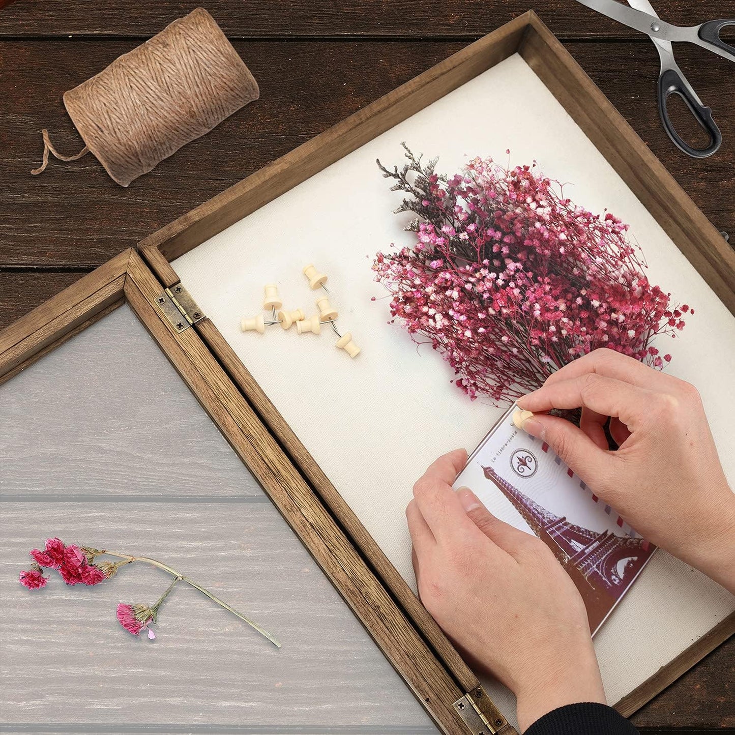 TJ.MOREE Shadow Box Display Case 13 x 16 Flowers Shadow Box Frame with Glass Window Picture Frame Wedding Bouquet Memorabilia Medals Photos Memory Box for Keepsakes