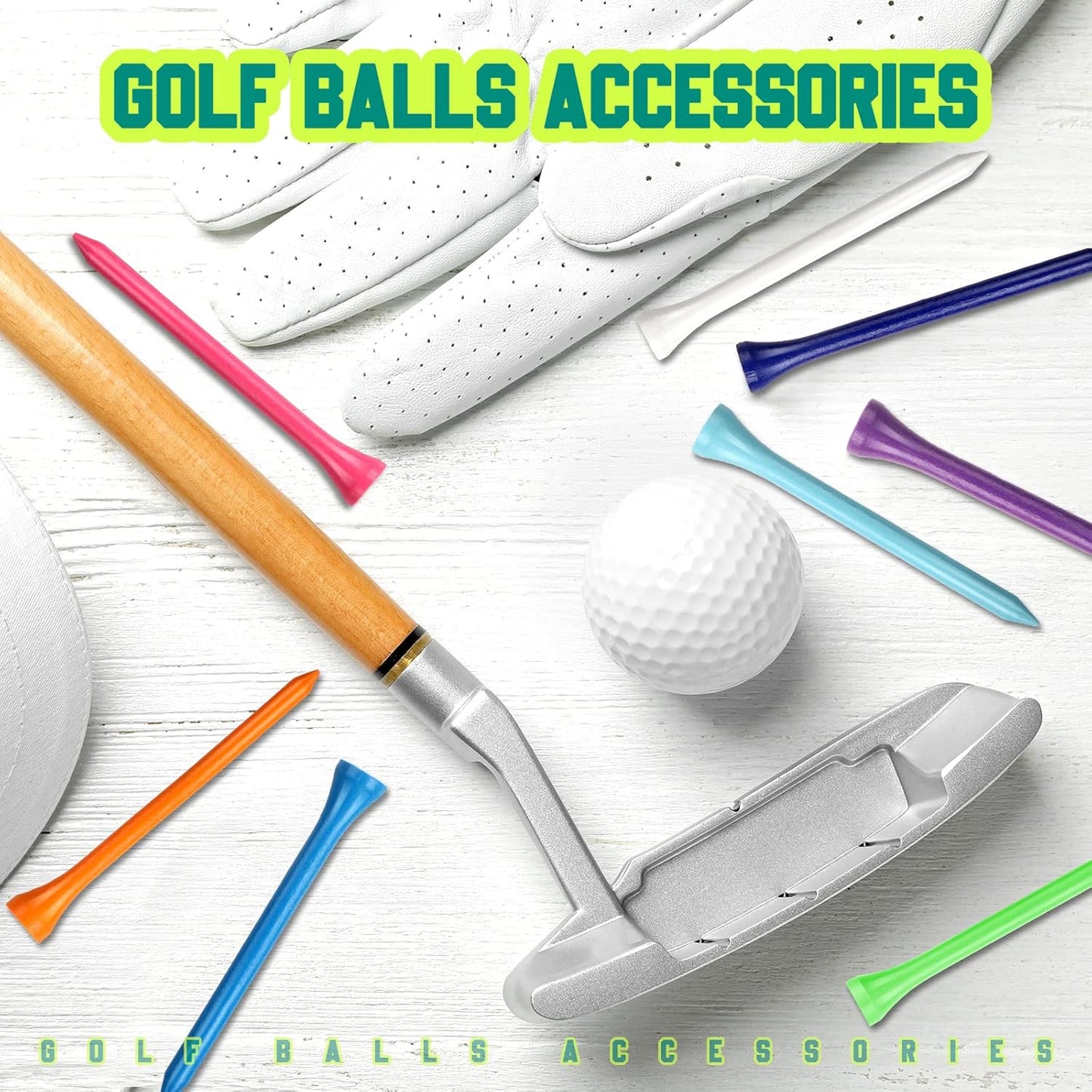 Mudder 600 Pack Golf Tees Bulk Wooden Golf Tees Wood for Men Balls Accessories