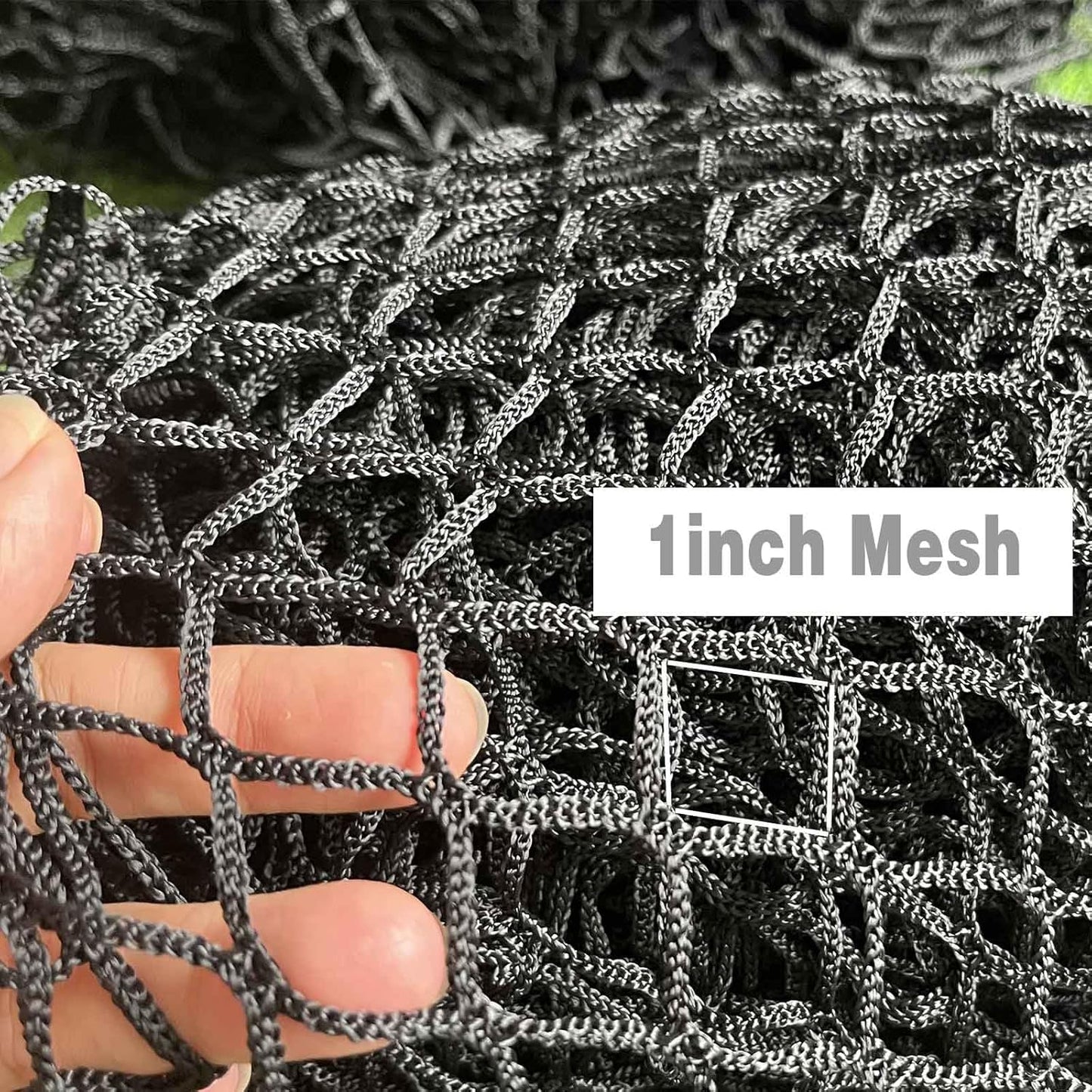 Golf Batting Cage Netting 10 x 10 x 10ft Practice Net for Golf (Frame NOT Included) Training Net with Tie Ropes for Backyard Indoor Outdoor