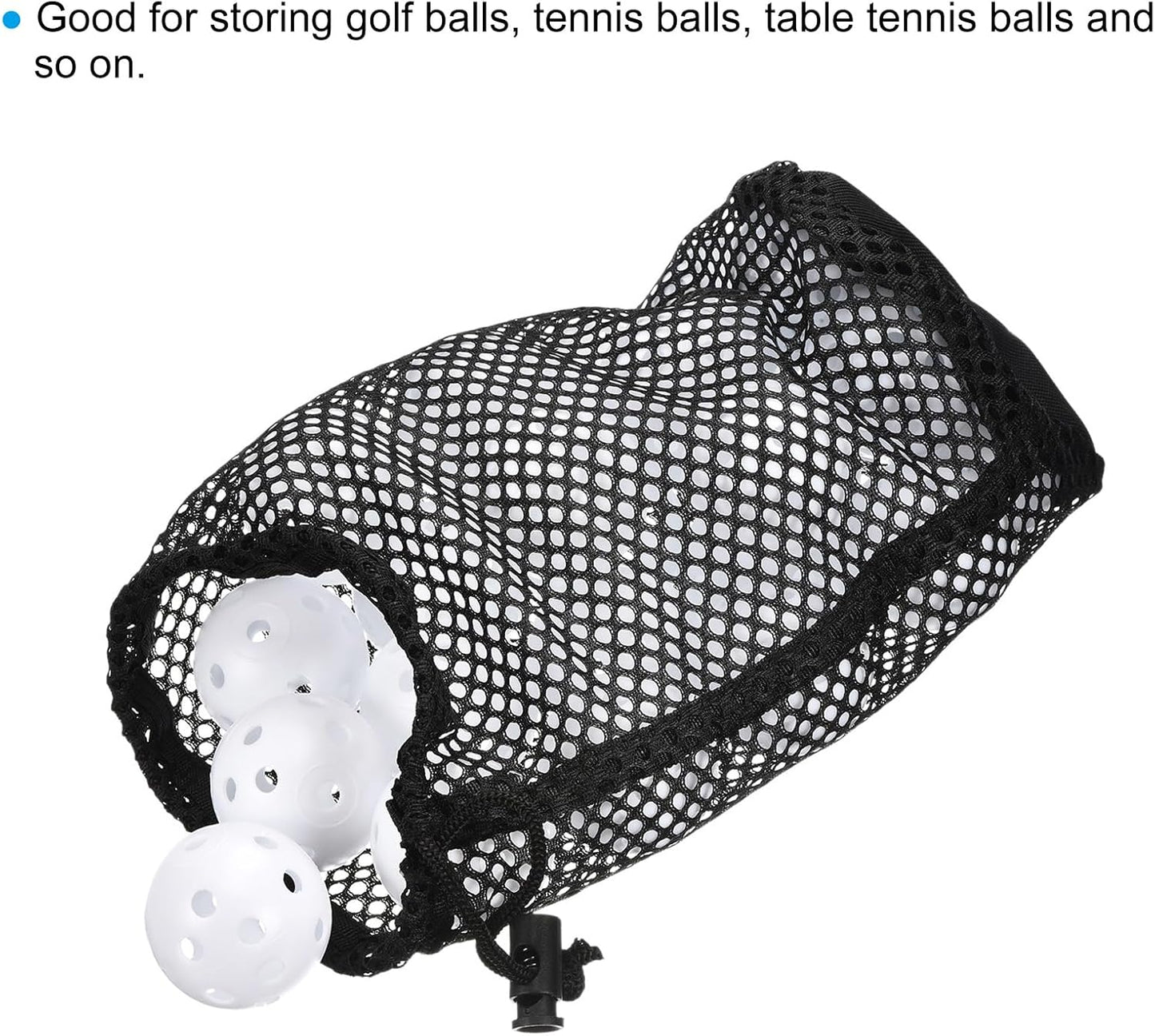 PATIKIL Golf Ball Bag, Nylon Drawstring Mesh Bag Storage Balls with Cord Lock Closure for Golf Tennis Sports