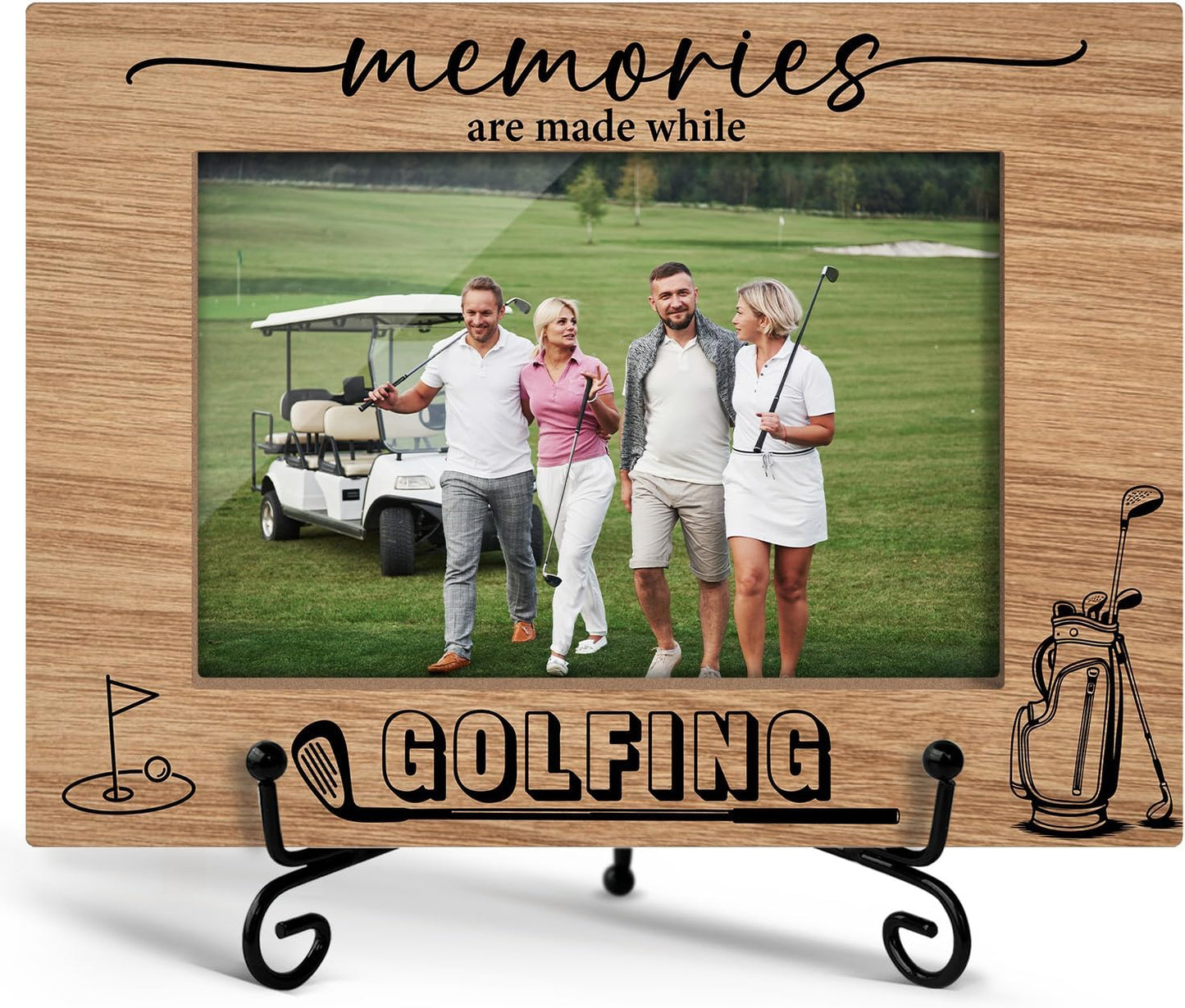 Golf Picture Frame, Golf Flag Frame, Gifts For Friends, Golf Decor Golf Decorations, Table Decor Wooden Picture Frame, 4x6 Frame-TJ06