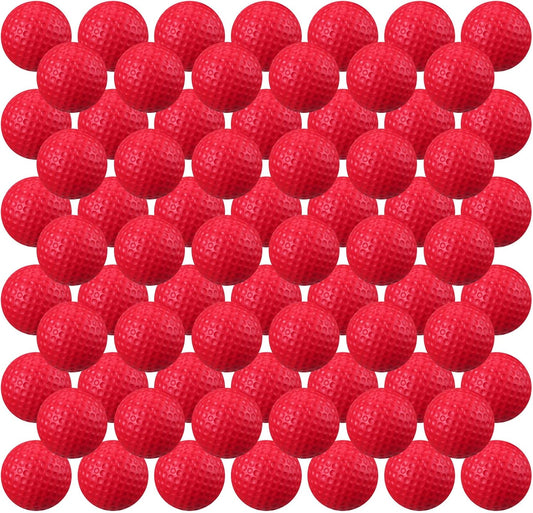 Junkin 80 Pcs Foam Golf Balls Rubber Practice Balls Realistic Feel and Flight Sport Training for Indoor or Outdoor Backyard Golf Training